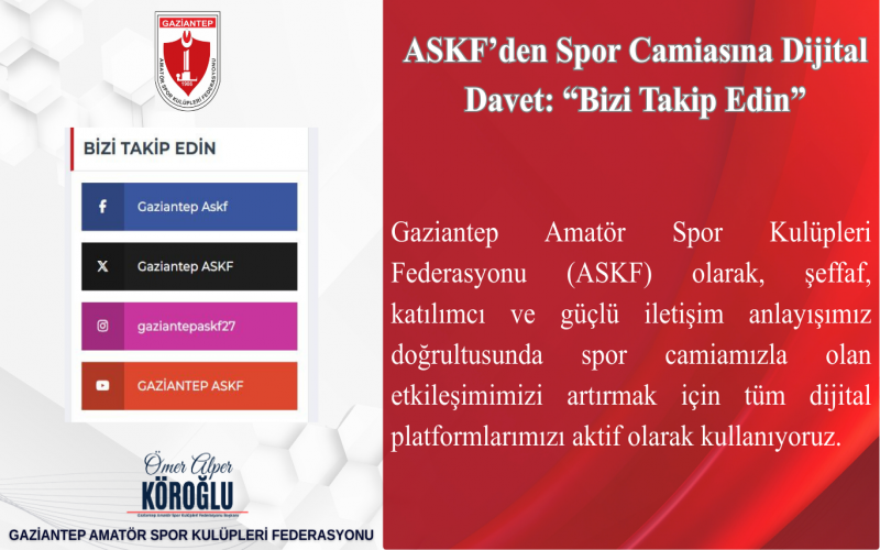 ASKF’den Spor Camiasına Dijital Davet: “Bizi Takip Edin”